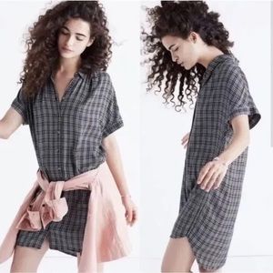 Madewell Central Shirt Dress Thompson Plaid